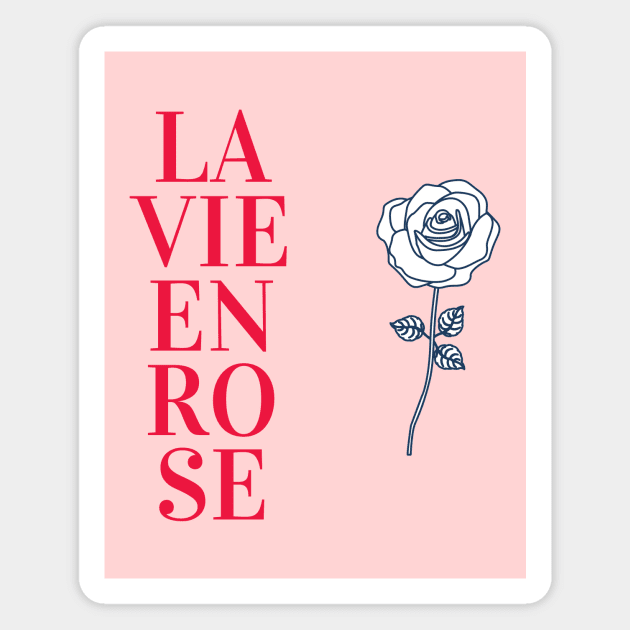 La Vie en Rose Edith Piaf French France Paris Music Magnet by From Mars